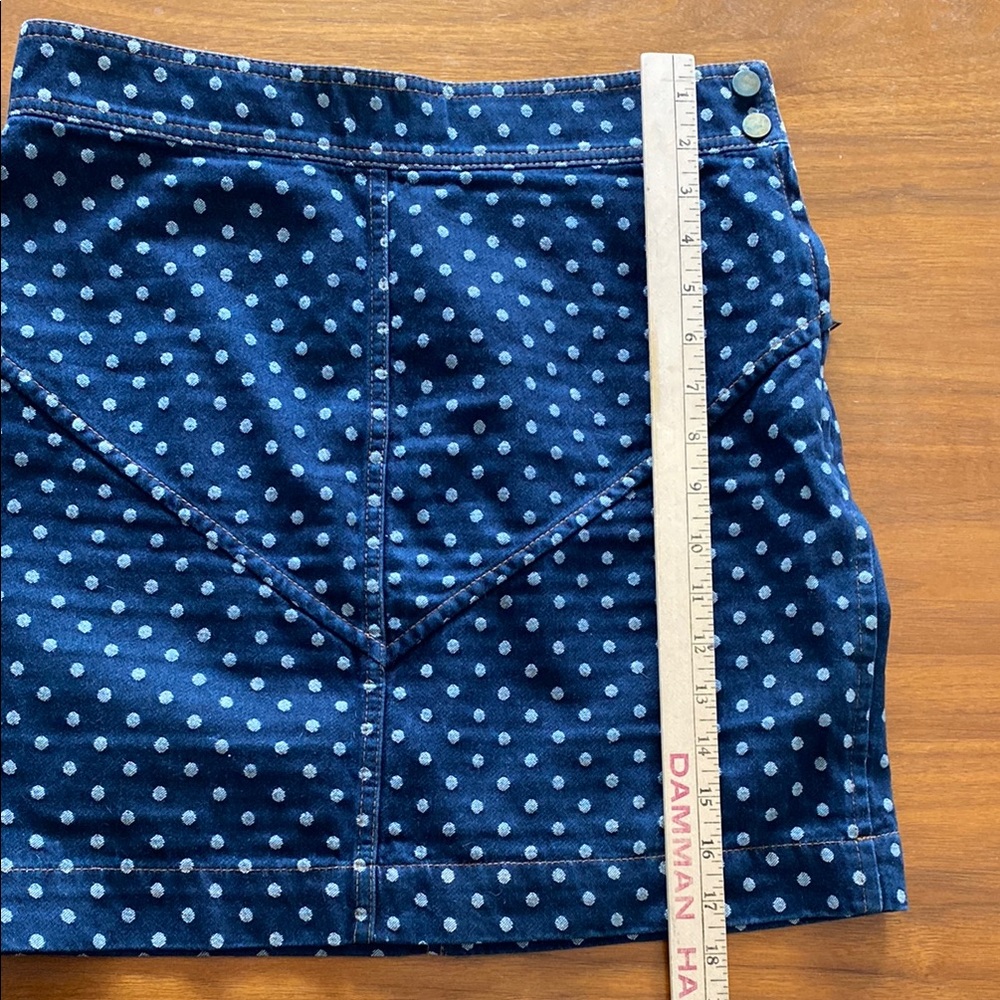 Rebecca Taylor Polka Dot Denim Skirt - Picture 7 of 8